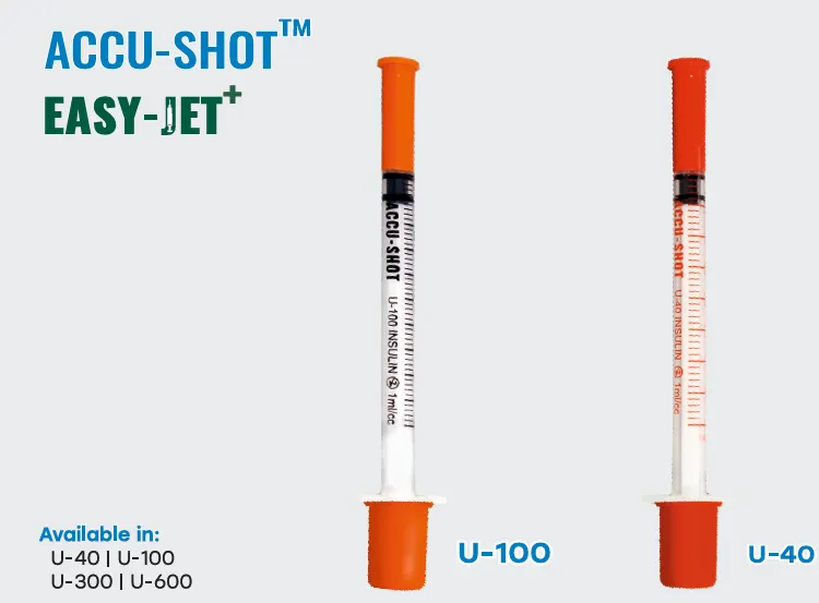 Accu Shot Insulin Syringe | u 100 insulin syringes | 29, 30, 31 gauge insulin syringes