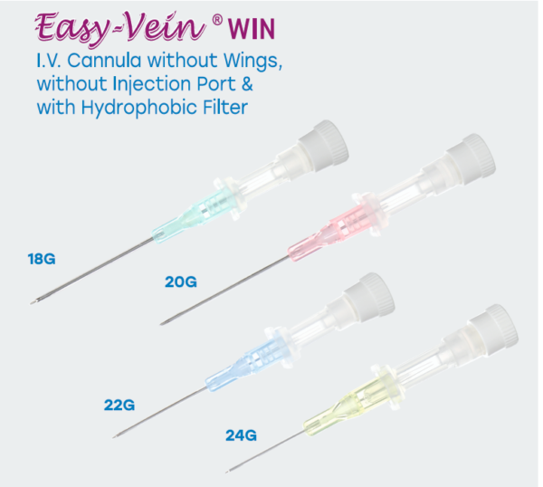 Easy-Vein Win (I.V. Cannula Without Wings And Without Injection Port)